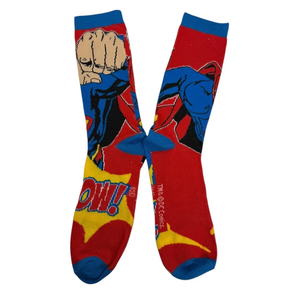 Superman Socks Comic Book POWER Crew Socks Novelty‎ Socks 510